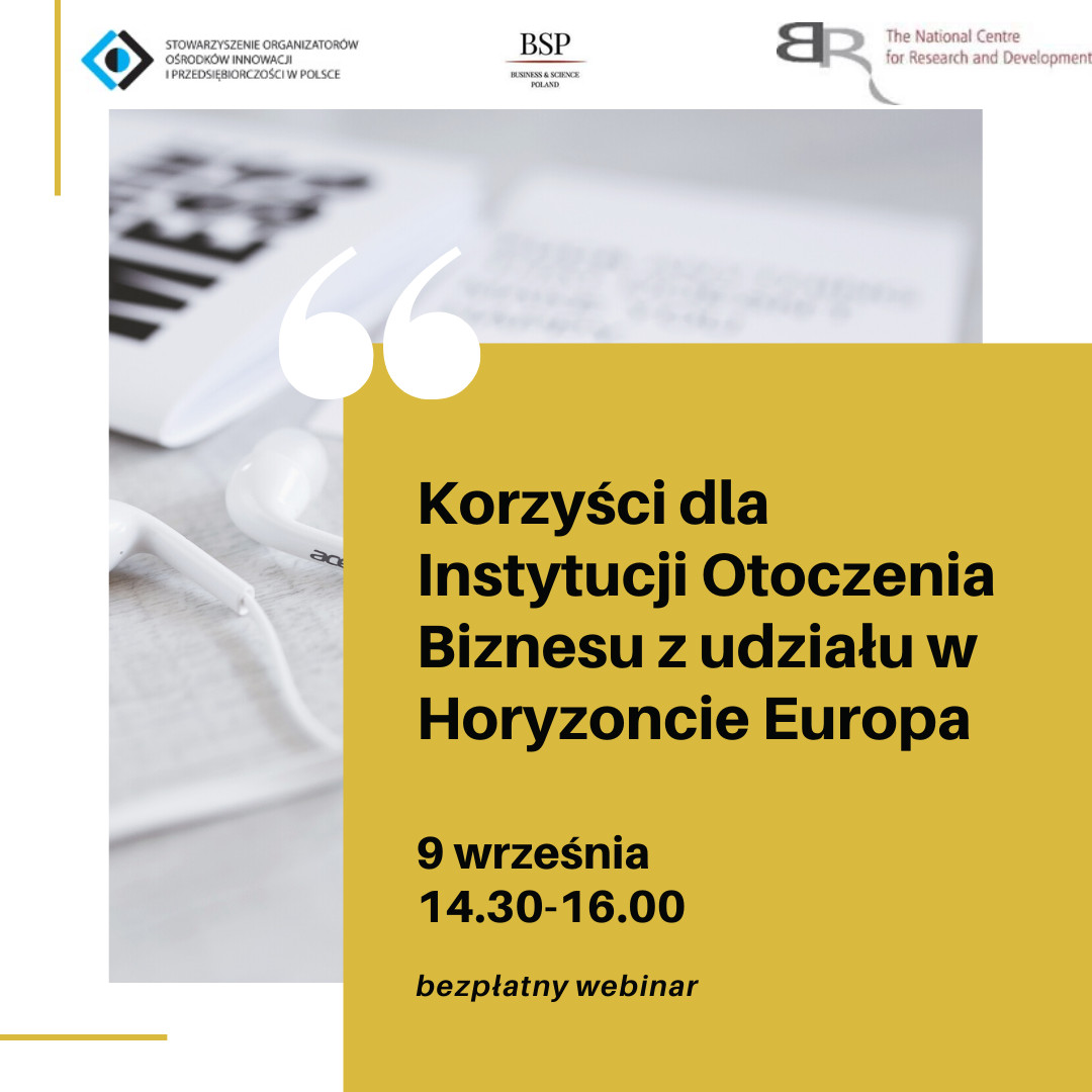 Korzyści dla Instytucji Otoczenia Biznesu z udziału w Horyzoncie Europa