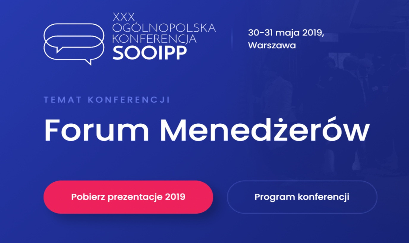 Konferencja SOOIPP XXX Warszawa, 2019